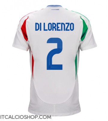 Italia Giovanni Di Lorenzo #2 Seconda Maglia Europei 2024 Manica Corta